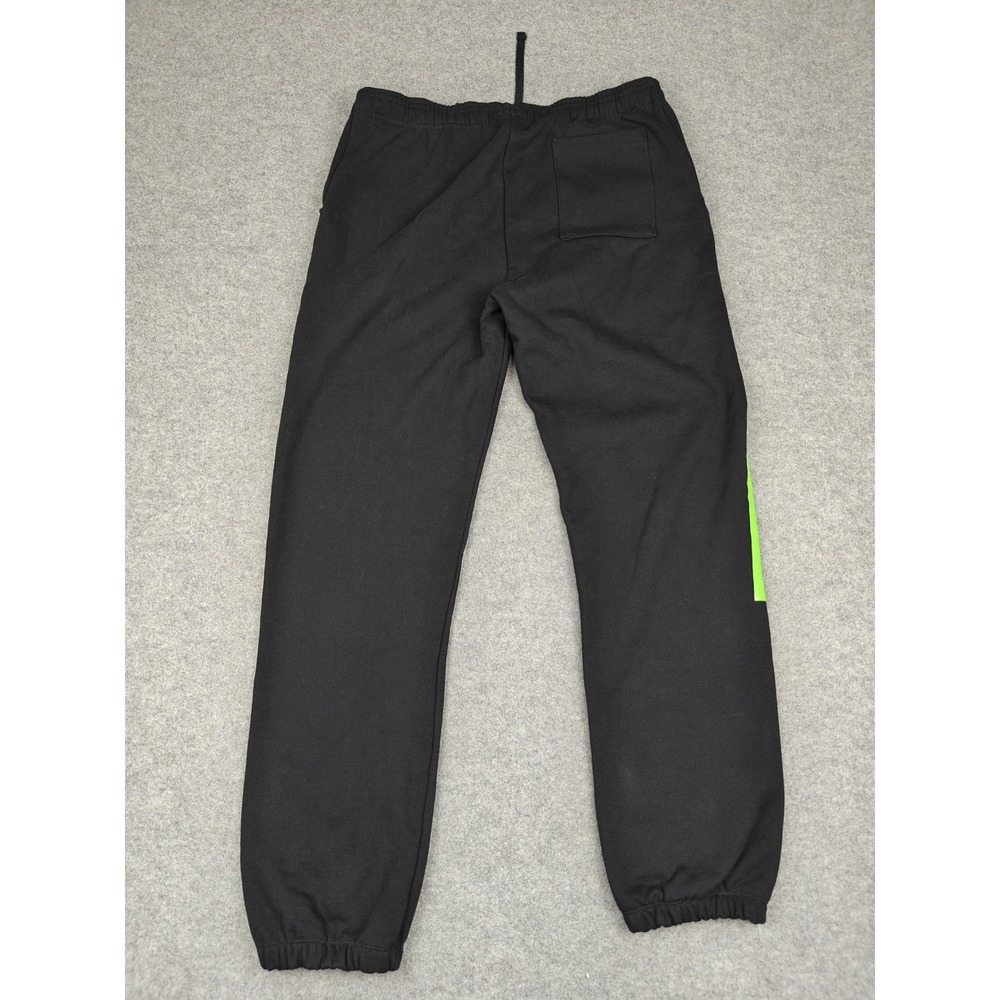 SNOH Pants Mens 2XL Black Heavyweight Fleece Joggers Graphic Colorblock USA - Picture 6 of 12